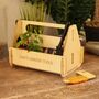 Personalised Wooden Garden Tool Caddy – Gardener Gift For Father’s Day, thumbnail 7 of 12