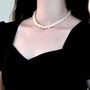 Saville Row Ivory Silver Pearl Jewel Ball Gift Necklace, thumbnail 2 of 5