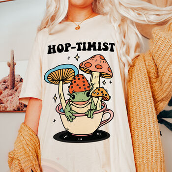 'Hop Tomist' Optimistic Frog Tshirt, 2 of 7
