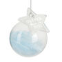 Personalised Born In Glass Bauble With Star, thumbnail 2 of 3