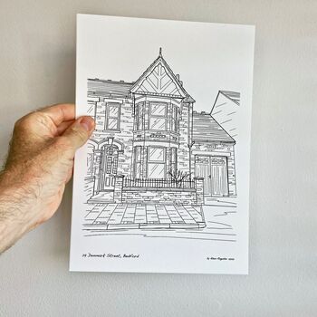 Personalised House Portrait Line Drawings, 5 of 10
