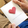 Personalised 12th Silk Anniversary Origami Heart Card, thumbnail 1 of 7