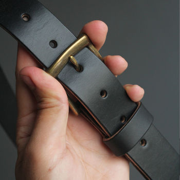 Personalised Black Leather Belt, 5 of 11