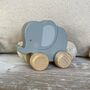 Wooden Push Toy Elephant, thumbnail 3 of 3