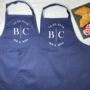 Personalised Circle Wedding Anniversary Couple Aprons, thumbnail 4 of 6