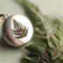 Personalised Sterling Silver Fern Locket Necklace, thumbnail 12 of 12