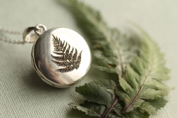 Personalised Sterling Silver Fern Locket Necklace, 12 of 12