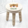 Personalised Cute Tiger Kids Wooden Stool, thumbnail 1 of 6