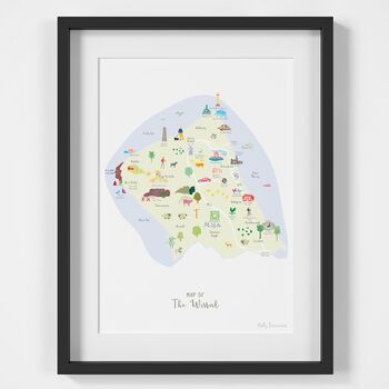 Map Of The Wirral Art Print, 2 of 3