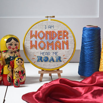 Wonder Woman Cross Stitch Kit, 3 of 5