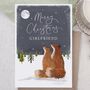Cute Woodland Fox Christmas Card For Girlfriend, thumbnail 2 of 4