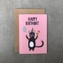 Happy Birthday Cat Greetings Card, thumbnail 6 of 8