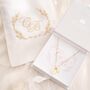 Initial And Birthstone Necklace Wedding Gift Set, thumbnail 2 of 10
