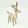 Plywood Christmas Table Decoration Slotted Reindeer Set, thumbnail 3 of 4