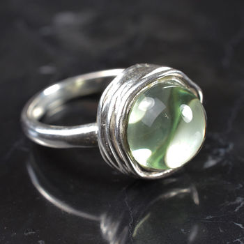 Dina Ring Silver And Prehnite, 2 of 3