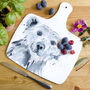 Inky Polar Bear Chopping Board With Handle, thumbnail 1 of 5