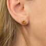 18ct Gold Plated November Birthstone Stud Earrings, thumbnail 2 of 9