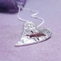 Sterling Silver Torn Heart Necklace, thumbnail 2 of 8