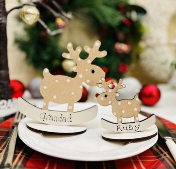 Personalised Christmas Table Place Setting Rudolf, 3 of 3