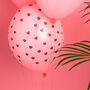 Red Heart Print Pink Balloons, thumbnail 1 of 1