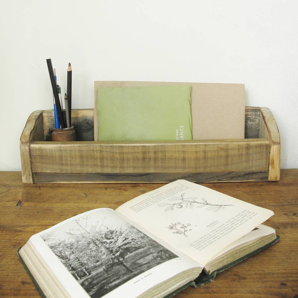 wooden desk tidy by seagirl and magpie