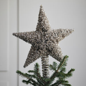 30cm Christmas Decoration Choose Colour Tree Topper Glitter Star on Spring 