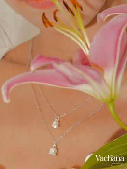 Vachana Sterling Silver Lilly Of The Valley Necklace, 8 of 8
