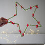 Velvet Bow Star Light, Handmade Christmas Decoration, thumbnail 1 of 6