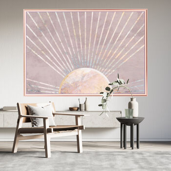 Landscape Boho Art Custom Print Sun Rising Pink, 3 of 5