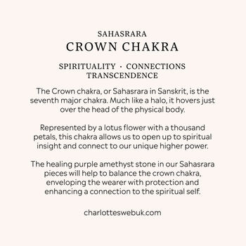 Crown Chakra Amethyst Gold Plated Necklace, 6 of 9