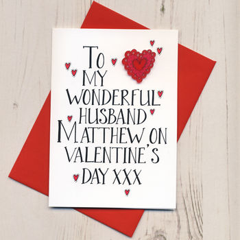 Personalised Husband Valentines Card By Eggbert & Daisy ...
