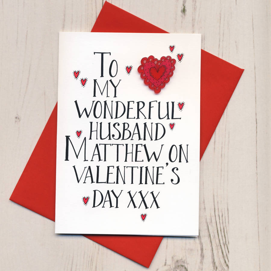 Personalised Husband Valentines Card
