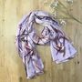 Ladies 100% Silk Scarf Ombre Light Pink, thumbnail 1 of 5