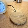 Personalised Solid Oak Wooden Wireless Charger, thumbnail 3 of 10