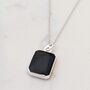 'The Rectangle' Black Onyx Sterling Silver Necklace, thumbnail 4 of 8