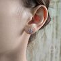 Three Moonstone Star Stud Earrings Sterling Silver, thumbnail 6 of 10