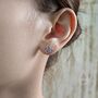 Three Moonstone Star Stud Earrings Sterling Silver, thumbnail 6 of 11