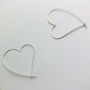 Sterling Silver Heart Shaped Hoop Earrings, thumbnail 3 of 5