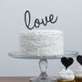 Slanted Love Word Cake Topper, thumbnail 2 of 4