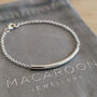 Sterling Silver Curved Bar Bracelet, thumbnail 1 of 9
