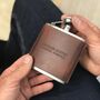 Personalised Leather Hip Flask, thumbnail 3 of 11