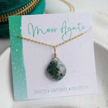 Natural Moss Agate Necklace, 3 of 10