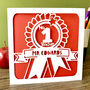 Rosette Personalised Teacher Thank You Card, thumbnail 1 of 4