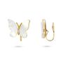 Mother Of Pearl Butterfly Clip On Earrings, thumbnail 2 of 2