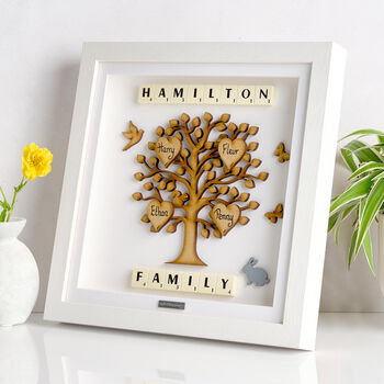 Wooden Our Family Tree Personalised Gift For Parents, 7 of 12