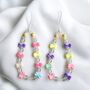 Pastel Bow Beaded Phone Charm With Smiley Face, thumbnail 1 of 3