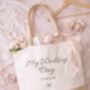 Personalsied Bride Tote Bag, Wedding Day Bag, Bridal, thumbnail 3 of 3