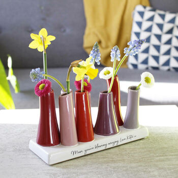 Personalised Blooming Amazing Multi Stem Vase For Mum, 4 of 11