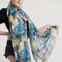 Abstract Flower Print Scarf, thumbnail 3 of 8