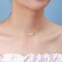 Genuine Pearl Trio Choker Necklace In Sterling Silver, thumbnail 1 of 9